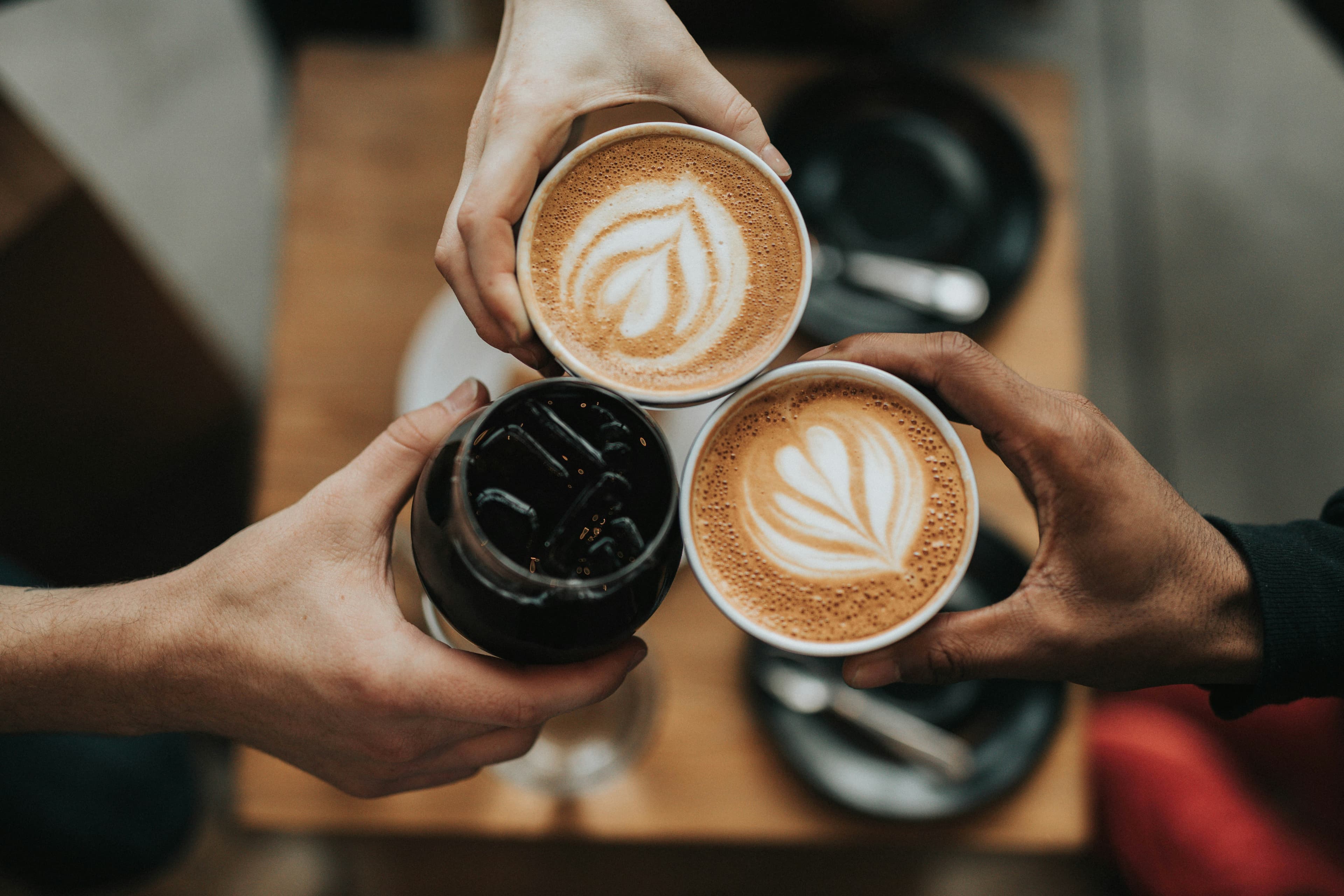A cappuccino with latte art